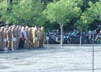 Bupati Abusama Pimpin Apel Gabungan di Lingkungan Pemkab OKU Selatan