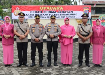 Kapolres Sawahlunto AKBP Simon Yana Putra Pimpin Sertijab Kasat Intelkam Polres Sawahlunto