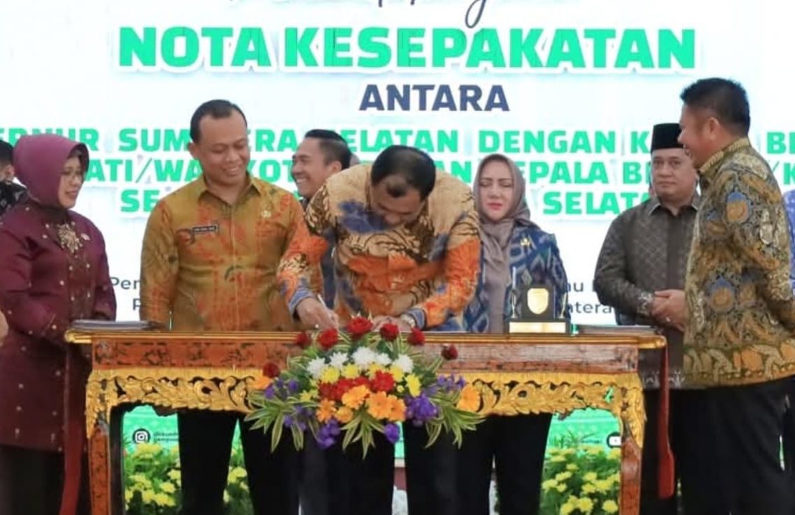 Pemkab OKU Selatan dan BPS Lakukan Penandatanganan Nota Kesepakatan Terkait Pengelolaan DTSEN