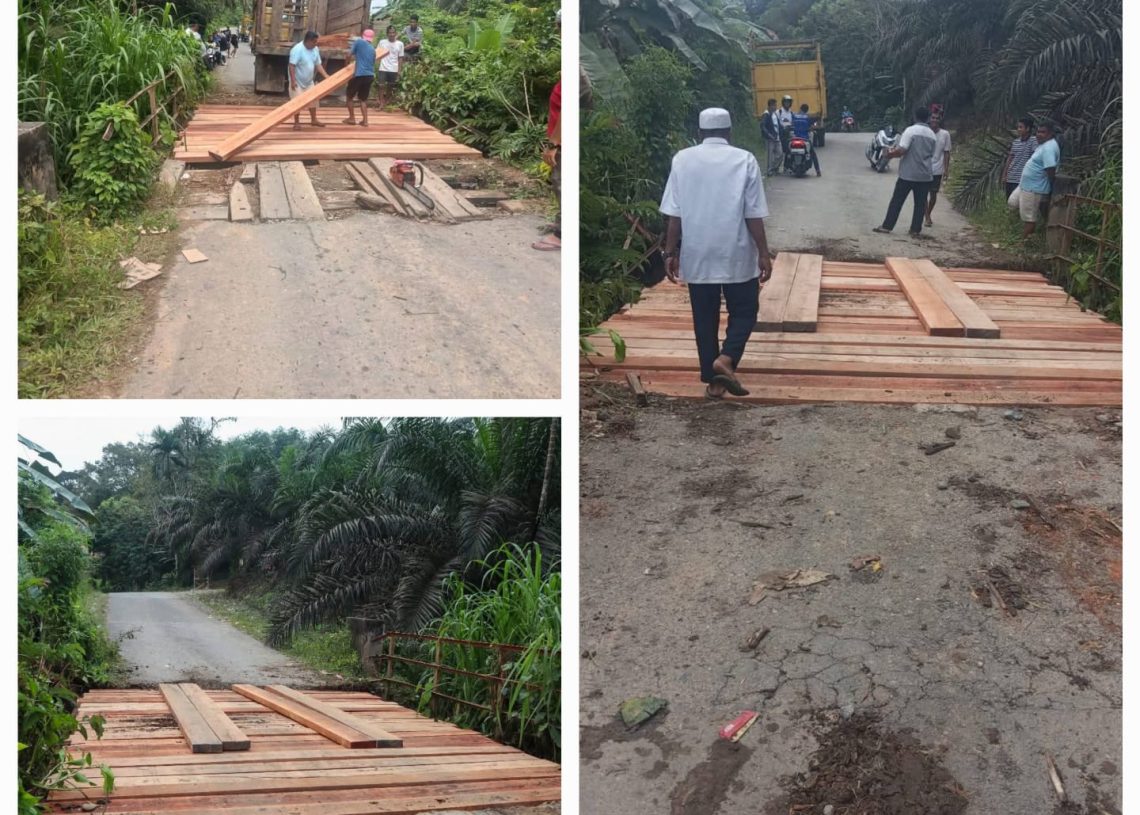 Jembatan Jorong Lagan Nagari Koto Nan IV Dibawuah Mulai Diperbaiki
