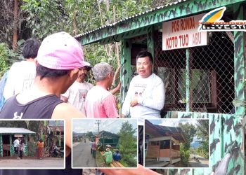 Tingkatkan Keamanan, Warga Baruh Bukik Gotong Royong Perbaiki Pos Ronda