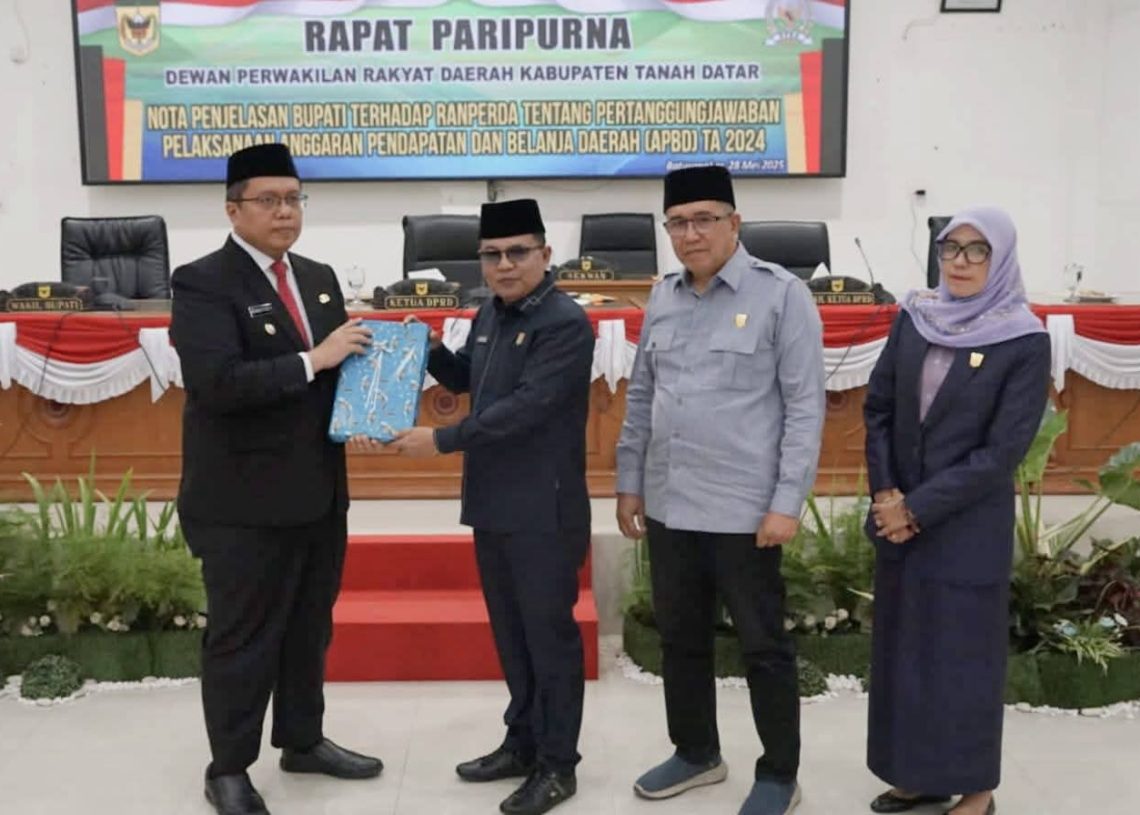 Wabup Paparkan Ranperda Pertanggungjawaban APBD TA 2024, saat Paripurna DPRD