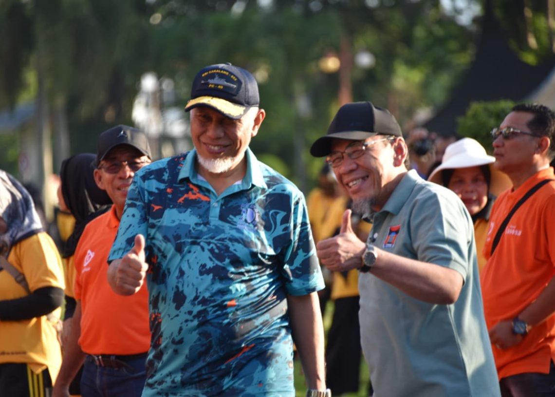 HUT ke-80 PT Garam, Maigus Nasir dan Mahyeldi Lepas Peserta Jalan Sehat di Padang