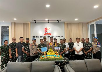 Sinergi TNI-Polri, Polres Metro Jakarta Barat Rayakan HUT TNI ke-80 di Kodim 0503 JB