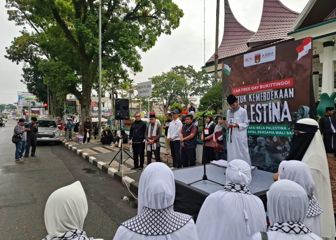 Bukittinggi Bergerak untuk Palestina, Wawako Ibnu Asis Buka Car Free Day Solidaritas Kemanusiaan