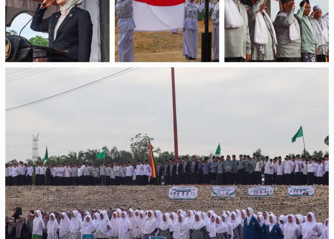 Pagi Putih di Al-Barokah, Ribuan Santri Sambut Bupati Annisa dengan Salawat dan Semangat Kebangsaan