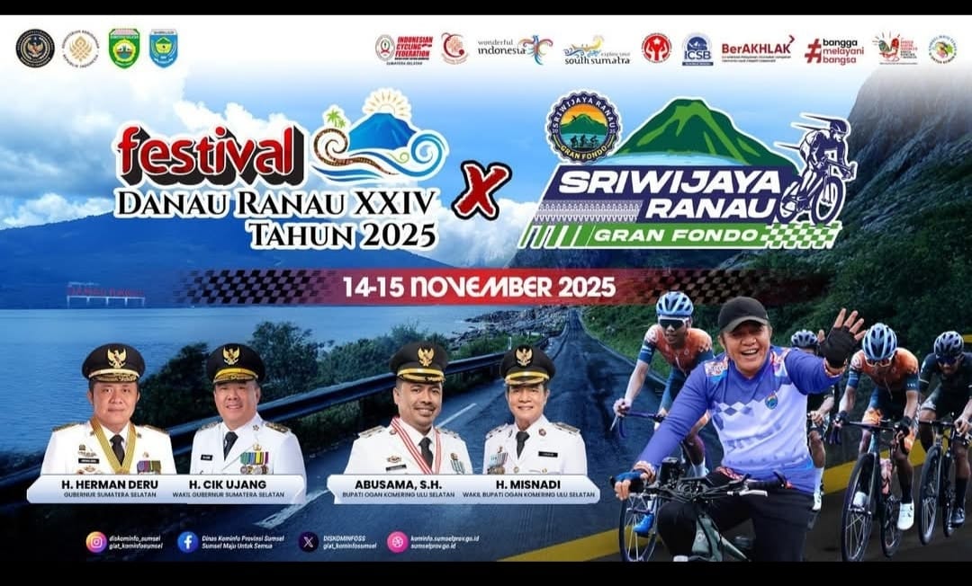 Festival Danau Ranau XXIV dan Sriwijaya Ranau Gran Fondo 2025 Siap Digelar di OKU Selatan