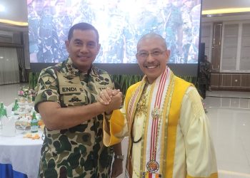 Waksekjend DPP Walubi Romo Asun Gotama Lantunkan Doa Lintas Agama dalam Acara HUT Korps Marinir ke-80