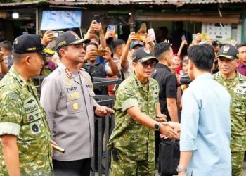 Pengamanan VVIP, Dandim 0503/JB Dampingi Danrem 052/Wijayakrama Kunker Wapres RI di Palmerah