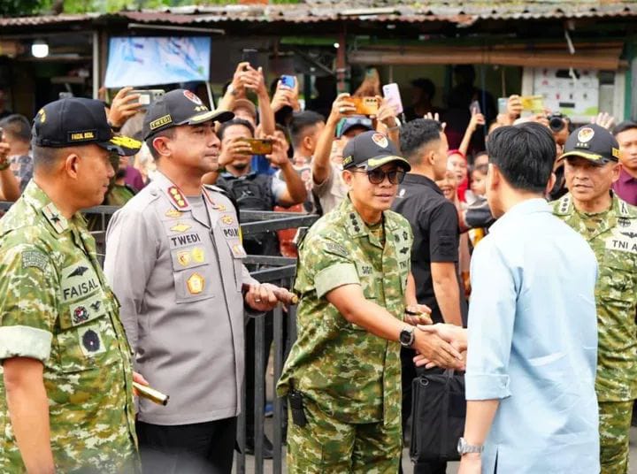 Pengamanan VVIP, Dandim 0503/JB Dampingi Danrem 052/Wijayakrama Kunker Wapres RI di Palmerah