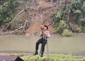 Polri Gerak Cepat Respon Pidato Presiden Prabowo Bangun Jembatan Gantung di Soppeng