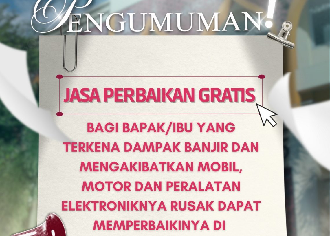Bantu Warga Korban Pasca Banjir! SMKN 5 Padang Gratiskan Servis Motor, Mobil hingga Elektronik