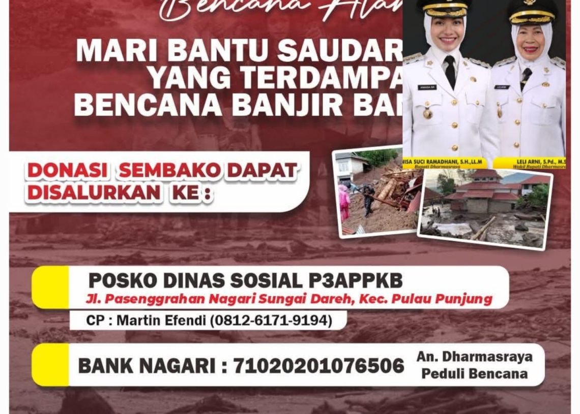 Pemkab Dharmasraya Galang Bantuan, Gerak Cepat untuk Korban Galodo Sumatera