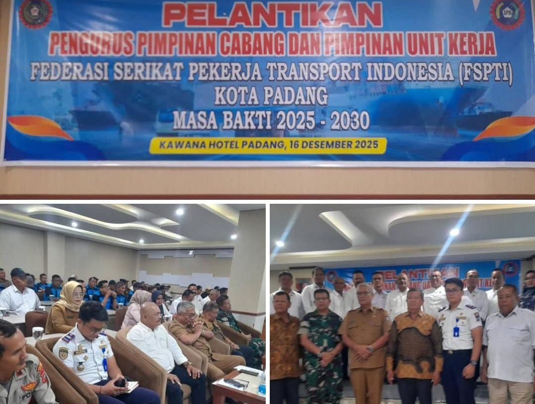 Pelantikan Pengurus PC FSPTI Kota Padang dan PUK Unit Kerja, Komitmen Baru Perjuangkan Hak Pekerja Transportasi