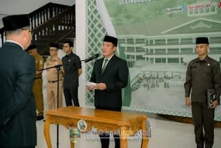 Setelah Proses Panjang, Tujuh Pejabat Eselon II Pemkab Pesisir Barat Resmi Dilantik