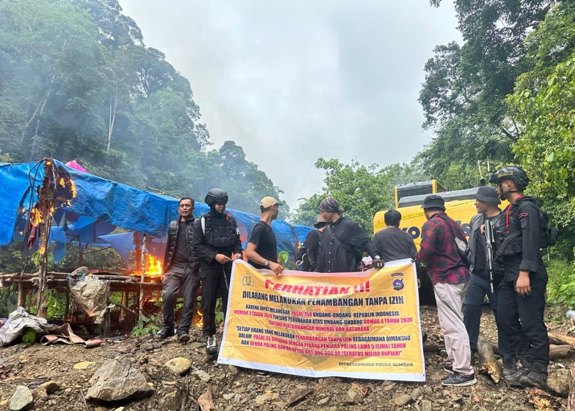 Penertiban PETI Berlanjut, Tim Terpadu Temukan Alat Berat di Duo Koto Pasaman