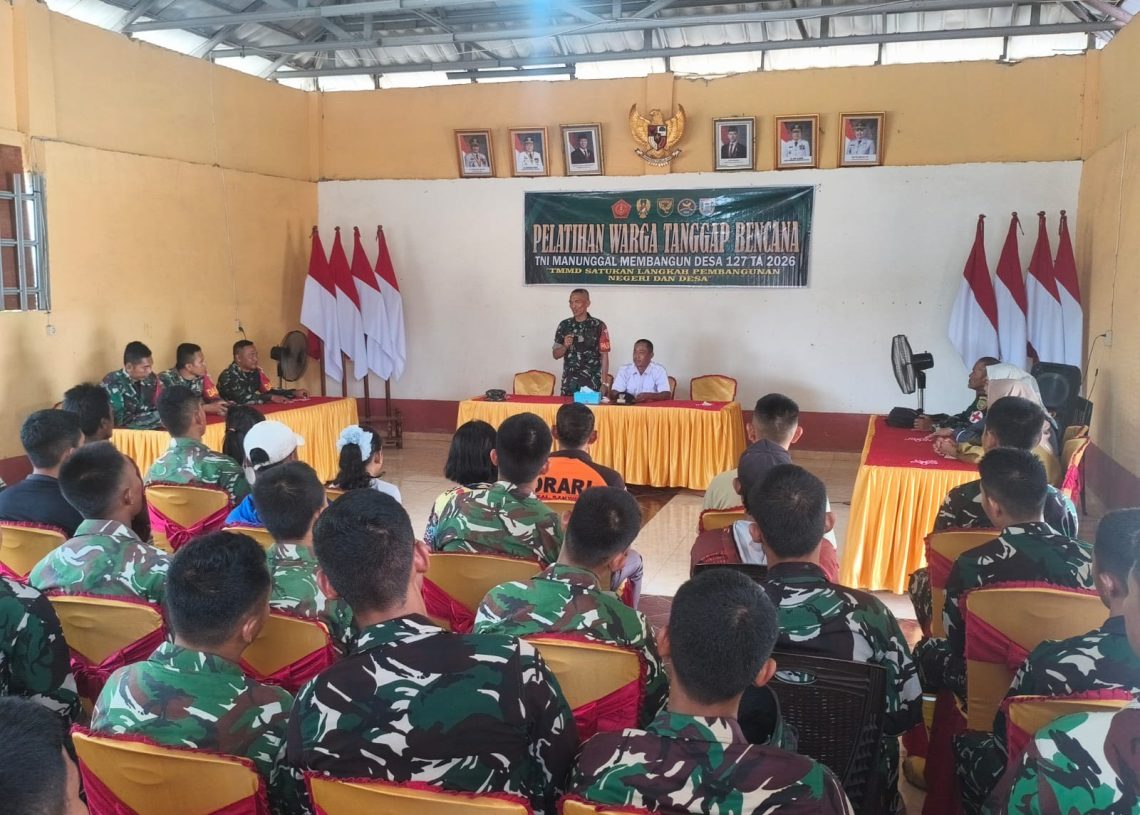 Satgas TMMD 127 Kodim0430/BA Gelar Pelatihan Warga Tanggap Bencana di Desa Wonosari