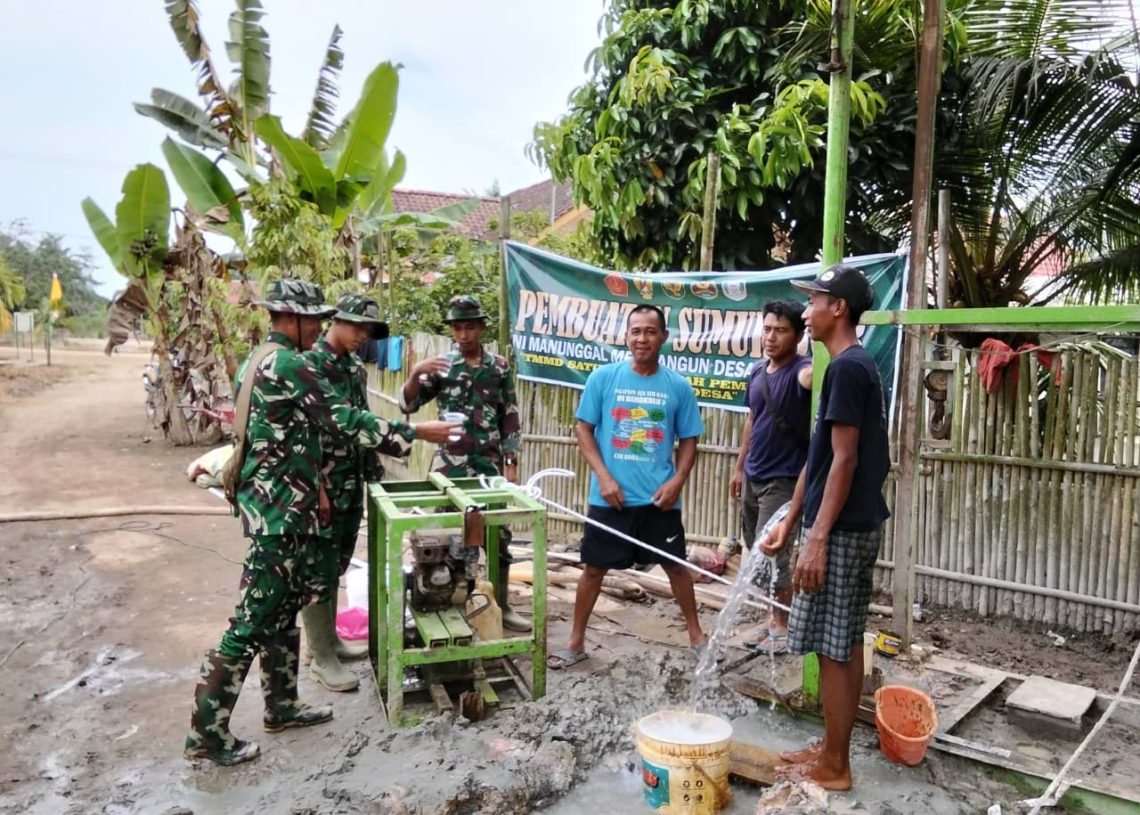 Progres Pekerjaan Sumur Bor Titik 2 oleh Satgas TMMD 127 Capai Air Mengalir